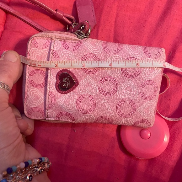 Pink Coach 3 Slot card holder wristlet phone holder - Picture 4 of 7